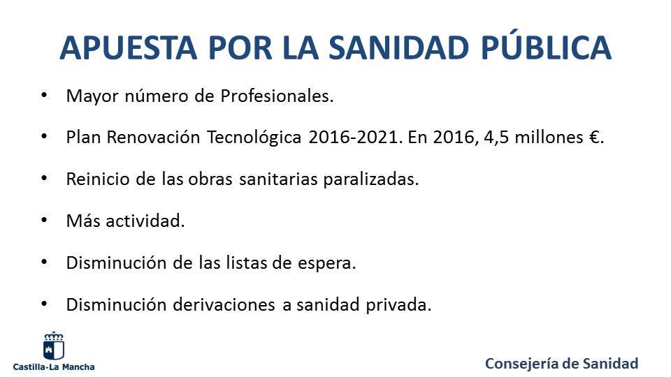 Apuesta por la Sanidad Pública